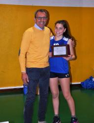 Cloe Pedrotti con il presidente della Pentacom Eugenio Formolli