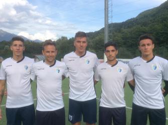 Roberto Bertolini (secondo da sx) e gli altri nuovi acquisti dell'OM