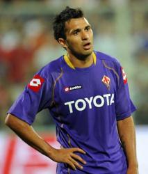 Santana con la maglia della Fiorentina