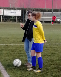 Vittoria Colombi con mister Franceschini